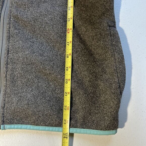 Columbia Women's Vest Sz S Fleece PFG Embroidered Gray w/ Turquoise Full Zip - Picture 4 of 7